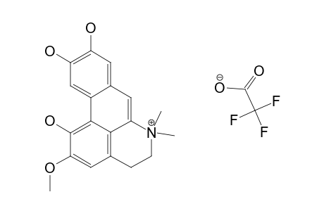 6A,7-DIDEHYDRO-1,9,10-TRIHYDROXY-2-METHOXY-6-METHYLAPORPHINIUM_TRIFLUOROACETATE