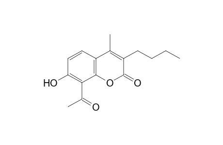 8-acetyl-3-butyl-7-hydroxy-4-methylcoumarin