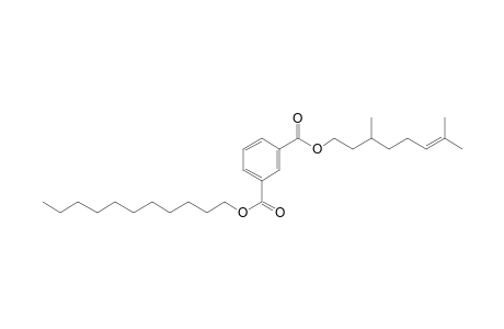 Isophthalic acid, 3,7-dimethyloct-6-enyl undecyl ester