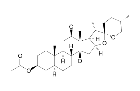 (25R)-3.beta.-Acetoxy-5.alpha.-spirostan-12.beta.,14.beta.-diol