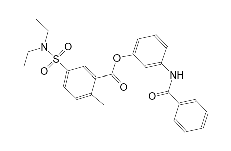 benzoic acid, 5-[(diethylamino)sulfonyl]-2-methyl-, 3-(benzoylamino)phenyl ester