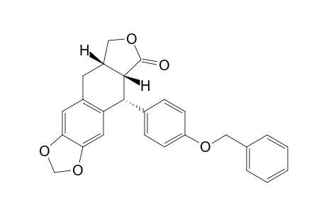 Furo[3',4':6,7]naphtho[2,3-d]-1,3-dioxol-6(5aH)-one, 5,8,8a,9-tetrahydro-5-[4-(phenylmethoxy)phenyl]-, (5.alpha.,5a.beta.,8a.beta.)-(.+-.)-