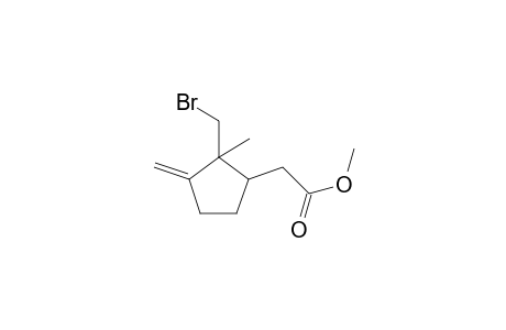 Cyclopentaneacetic acid, 2-(bromomethyl)-2-methyl-3-methylene-, methyl ester, (1R-cis)-