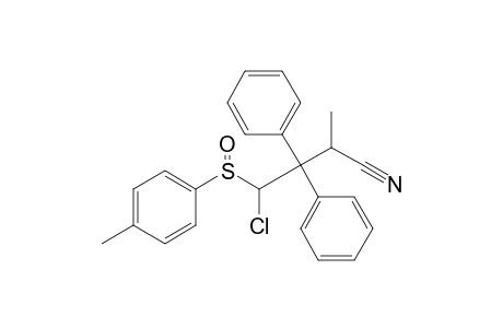 4-Chloro2-methyl-3,3-diphenyl-4-(p-tolylsulfinyl)butyronitrile