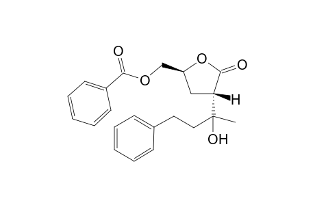 (2S*)-2-(1-Hydroxy-1-methyl-3-phenylpropyl)-5-O-benzoyl-3-deoxyerythro-.gama.-lactone