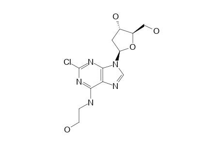 2-CHLORO-9-(2'-DEOXY-BETA-D-ERYTHRO-PENTOFURANOSYL)-6-[(2-HYDROXYMETHYL)-AMINO]-9H-PURINE