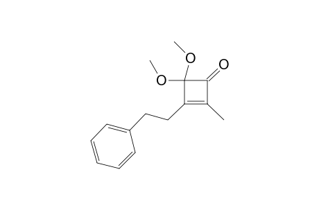 4,4-Dimethoxy-2-methyl-3-phenethyl-cyclobut-2-en-1-one