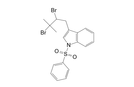 1H-Indole, 3-(2,3-dibromo-3-methylbutyl)-1-(phenylsulfonyl)-, (.+-.)-