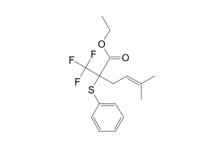 4-Hexenoic acid, 5-methyl-2-(phenylthio)-2-(trifluoromethyl)-, ethyl ester, (.+-.)-