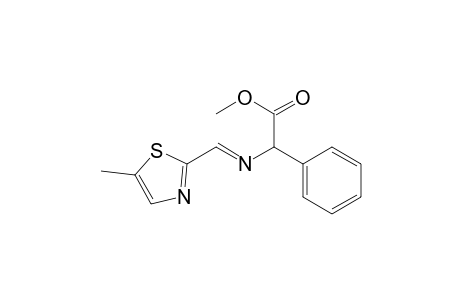 Benzeneacetic acid, .alpha.-[[(5-methyl-2-thiazolyl)methylene]amino]-, methyl ester, (.+-.)-