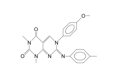 6-(4-Methoxy-phenyl)-1,3-dimethyl-7-(4-tolyl)imino-2,4-dioxo-1,2,3,4,6,7-hexahydro-pyrimido(4,5-D)pyrimidine
