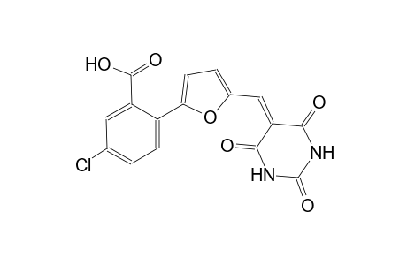 benzoic acid, 5-chloro-2-[5-[(tetrahydro-2,4,6-trioxo-5(2H)-pyrimidinylidene)methyl]-2-furanyl]-