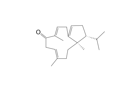 7(1H)-Cyclopentacycloundecenone, 2,4,8,11,12,12a-hexahydro-6,10,12a-trimethyl-1-(1-methylethyl)-, (1R*,5E,9E,12aR*)-