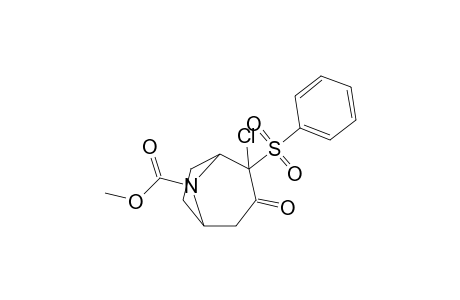 N-Methoxycarbonyl-2-exo-chloro-2-endo-(phenylsulfonyl)-8-azabicyclo[3.2.1]octan-3-one