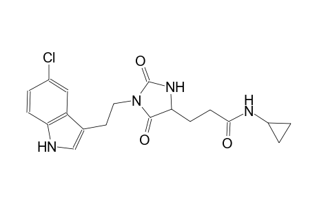 4-imidazolidinepropanamide, 1-[2-(5-chloro-1H-indol-3-yl)ethyl]-N-cyclopropyl-2,5-dioxo-, (4S)-