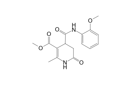 3-Pyridinecarboxylic acid, 1,4,5,6-tetrahydro-4-[[(2-methoxyphenyl)amino]carbonyl]-2-methyl-6-oxo-, methyl ester