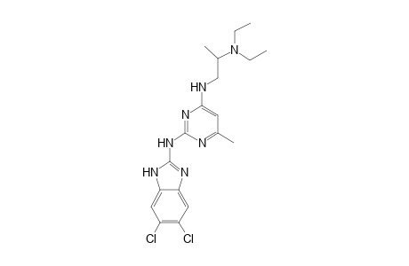 5,6-Dichloro-2-[4-[2-diethylamino]propyl]amino]-6-methylpyrimidin-2-ylamino-1H-benzimidazole