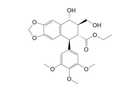 Ethyl 4-hydroxy-3-hydroxymethyl-6,7-methylenedioxy-1-(3,4,5-trimethoxyphenyl)-1,2,3,4-tetrahydronaphthalen-2-carboxylate