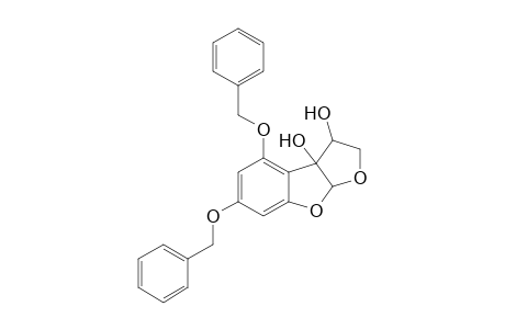 Furo[2,3-b]benzofuran-3,3a(8aH)-diol, 2,3-dihydro-4,6-bis(phenylmethoxy)-, (3.alpha.,3a.alpha.,8a.alpha.)-(.+-.)-