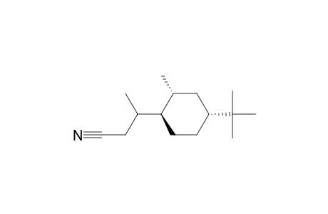 3-(cis-4'-tert-Butyl-trans-2'-methylcyclohexyl)butyronitrile