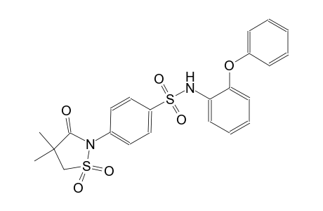 benzenesulfonamide, 4-(4,4-dimethyl-1,1-dioxido-3-oxo-2-isothiazolidinyl)-N-(2-phenoxyphenyl)-