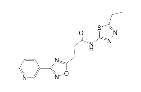 N-(5-ethyl-1,3,4-thiadiazol-2-yl)-3-[3-(pyridin-3-yl)-1,2,4-oxadiazol-5-yl]propanamide