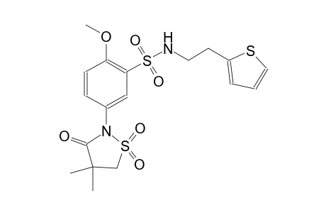 benzenesulfonamide, 5-(4,4-dimethyl-1,1-dioxido-3-oxo-2-isothiazolidinyl)-2-methoxy-N-[2-(2-thienyl)ethyl]-