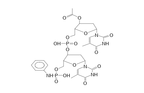 3'-O-ACETYL-5'-(5'-N-PHENYLAMIDOPHOSPHORYLDEOXYTHYMID-3-YLOXYPHOSPHORYL)DEOXYTHYMIDINE