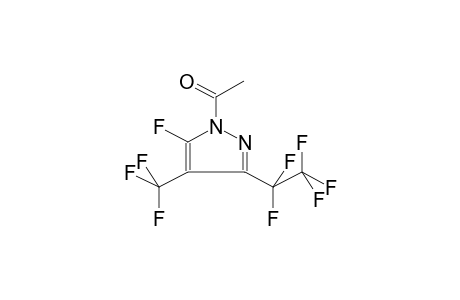 1-ACETYL-3-PENTAFLUOROETHYL-4-TRIFLUOROMETHYL-5-FLUOROPYRAZOLE