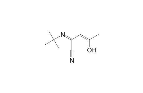 2-t-Butylimino-4-hydroxy-pent-3-enenitrile