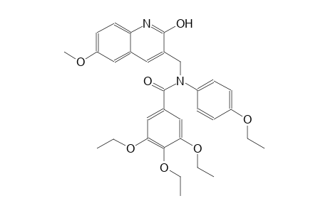 3,4,5-triethoxy-N-(4-ethoxyphenyl)-N-[(2-hydroxy-6-methoxy-3-quinolinyl)methyl]benzamide