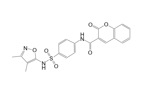 N-(4-{[(3,4-dimethyl-5-isoxazolyl)amino]sulfonyl}phenyl)-2-oxo-2H-chromene-3-carboxamide