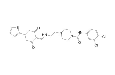 N-(3,4-dichlorophenyl)-4-[2-({[2,6-dioxo-4-(2-thienyl)cyclohexylidene]methyl}amino)ethyl]-1-piperazinecarboxamide