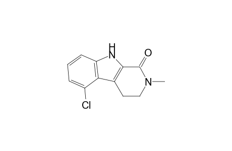 1,2,3,4-Tetrahydro-5-Chloro-2-methyl-1-oxo-.beta.-carboline
