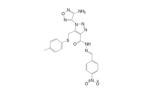 1-(4-amino-1,2,5-oxadiazol-3-yl)-5-{[(4-methylphenyl)sulfanyl]methyl}-N'-[(E)-(4-nitrophenyl)methylidene]-1H-1,2,3-triazole-4-carbohydrazide