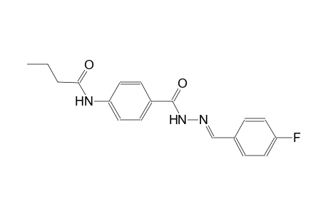 benzoic acid, 4-[(1-oxobutyl)amino]-, 2-[(E)-(4-fluorophenyl)methylidene]hydrazide
