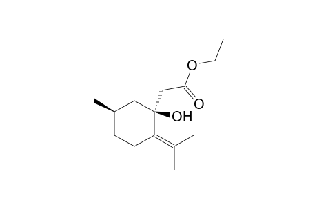 (+)-(1S,5R)-1-[(ethoxycarbonyl)methyl]-2-(1-methylethylidene)-5-methylcyclohexanol