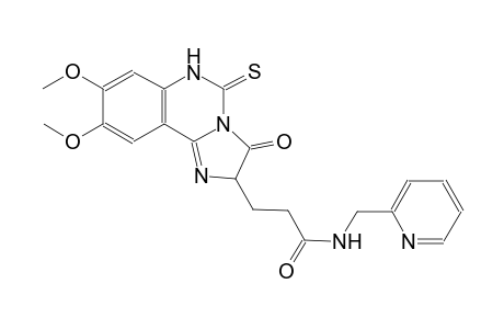 3-(8,9-dimethoxy-3-oxo-5-thioxo-2,3,5,6-tetrahydroimidazo[1,2-c]quinazolin-2-yl)-N-(2-pyridinylmethyl)propanamide