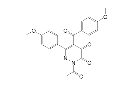 2-ACETYL-5-(4-METHOXYBENZOYL)-6-(4-METHOXYPHENYL)-1,2-DIHYDRO-PYRIDAZINE-3,4-DIONE