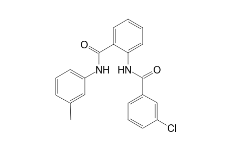 2-[(3-chlorobenzoyl)amino]-N-(3-methylphenyl)benzamide