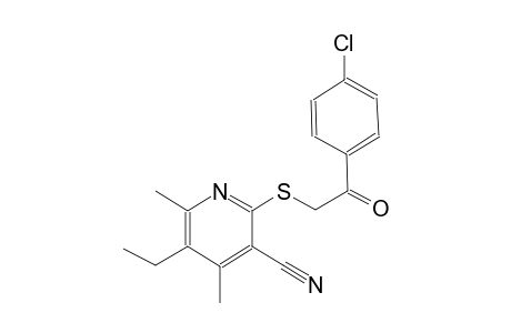 2-{[2-(4-chlorophenyl)-2-oxoethyl]sulfanyl}-5-ethyl-4,6-dimethylnicotinonitrile