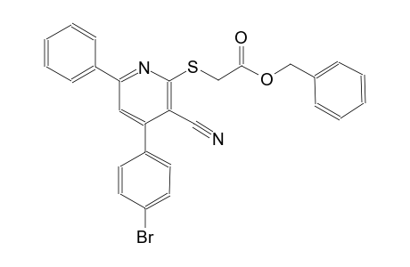 acetic acid, [[4-(4-bromophenyl)-3-cyano-6-phenyl-2-pyridinyl]thio]-, phenylmethyl ester