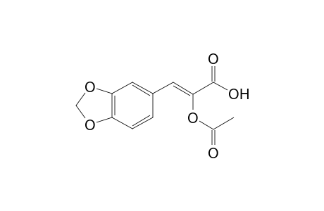 2-acetoxy-3-(3,4-methylenedioxophenyl)acrylic acid