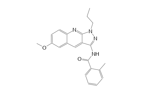 N-(6-methoxy-1-propyl-1H-pyrazolo[3,4-b]quinolin-3-yl)-2-methylbenzamide