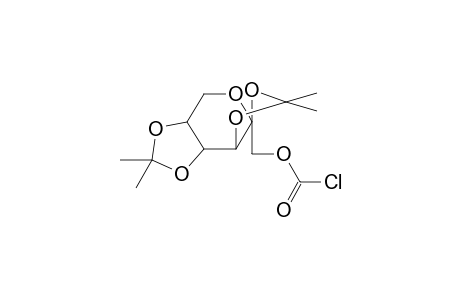 (2,3:4,5-Di-O-Iopropylidene)-.beta.-D-fructopyranose-10-chloroformate