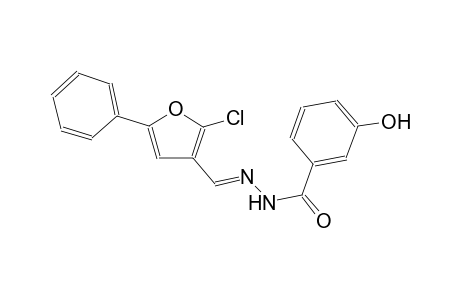 benzoic acid, 3-hydroxy-, 2-[(E)-(2-chloro-5-phenyl-3-furanyl)methylidene]hydrazide