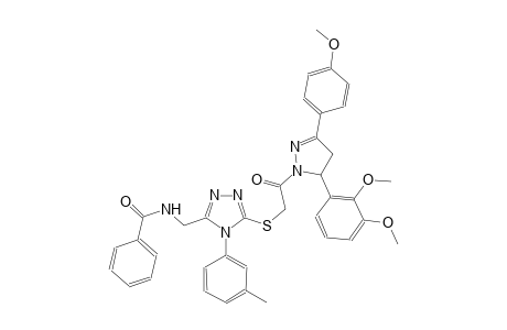 benzamide, N-[[5-[[2-[5-(2,3-dimethoxyphenyl)-4,5-dihydro-3-(4-methoxyphenyl)-1H-pyrazol-1-yl]-2-oxoethyl]thio]-4-(3-methylphenyl)-4H-1,2,4-triazol-3-yl]methyl]-