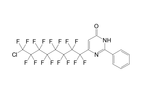 6-(.omega.Chlorohexadecafluorooctyl)-2-phenylpyrimidin-4(3H)-one