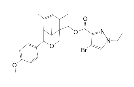[4-(4-methoxyphenyl)-6,8,9-trimethyl-3-oxabicyclo[3.3.1]non-6-en-1-yl]methyl 4-bromo-1-ethyl-1H-pyrazole-3-carboxylate