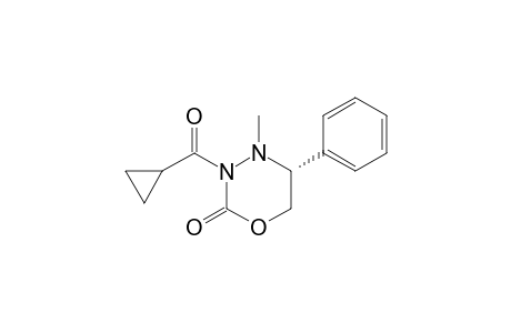 (5R)-4-Methyl-5-phenyl-3-(cyclopropylcarbonyl)-1,3,4-oxadiazinan-2-one